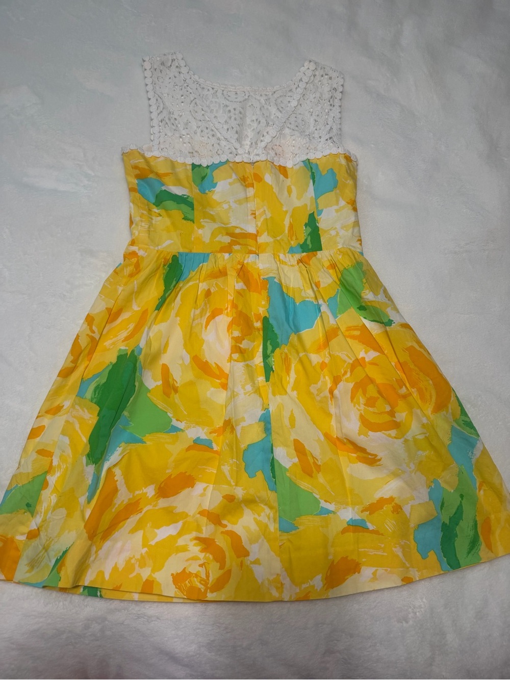 Lilly Pulitzer Reagan Dress in Sunglow Yellow First Impressions - Picture 4 of 6